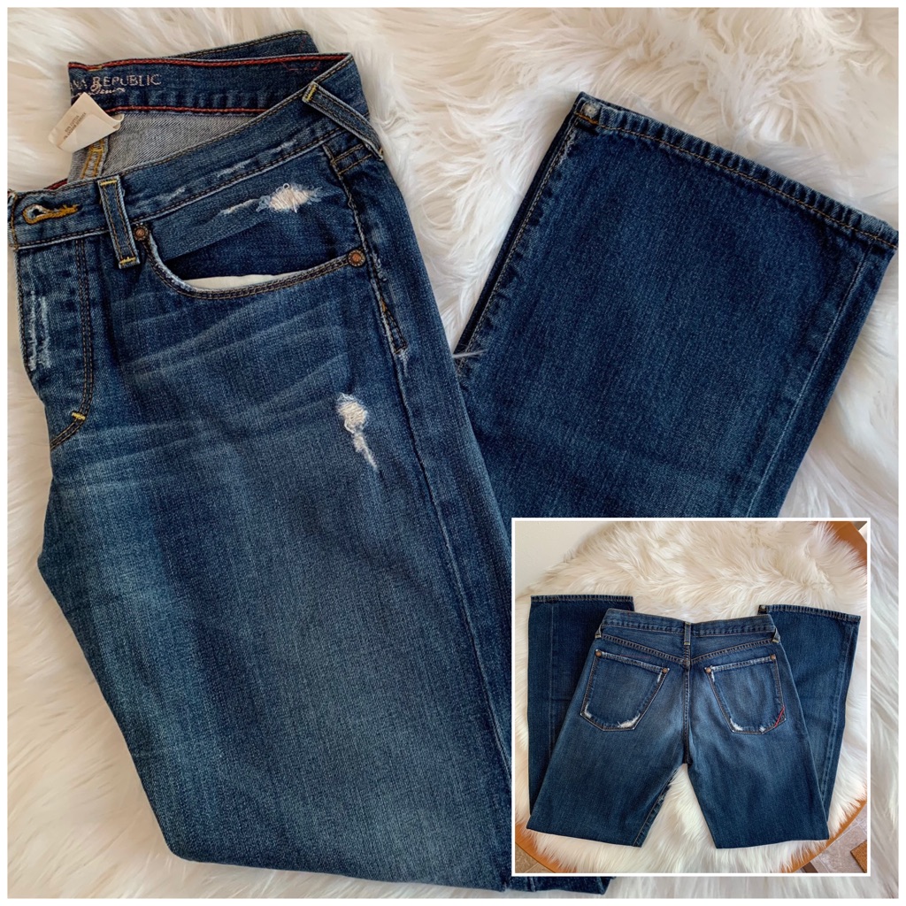 Banana Republic Bootcut Jeans Womens Size 8  Stretch Denim 32 Inseam
